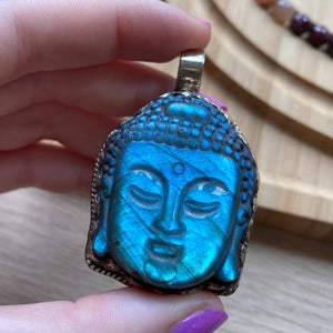 RESERVED - Labradorite Buddha - Rooted in Nature
