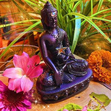 Cosmic Buddha + Swarovski Charm