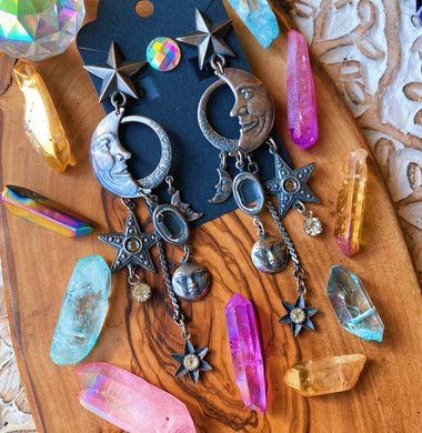 Vintage Celestial Trinket Earrings