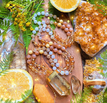 Load image into Gallery viewer, Illuminated Path - Citrine Mala + Sunstone + Golden Rutile + Jade