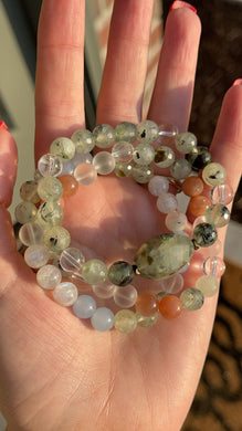 Afternoon in the Garden Set of Three - Gemstone Stretch Bracelet Stack