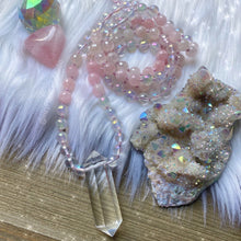 Load image into Gallery viewer, Enchanted Heart Mala - Rose Quartz + Mystic Rose Quartz + Aura Quartz