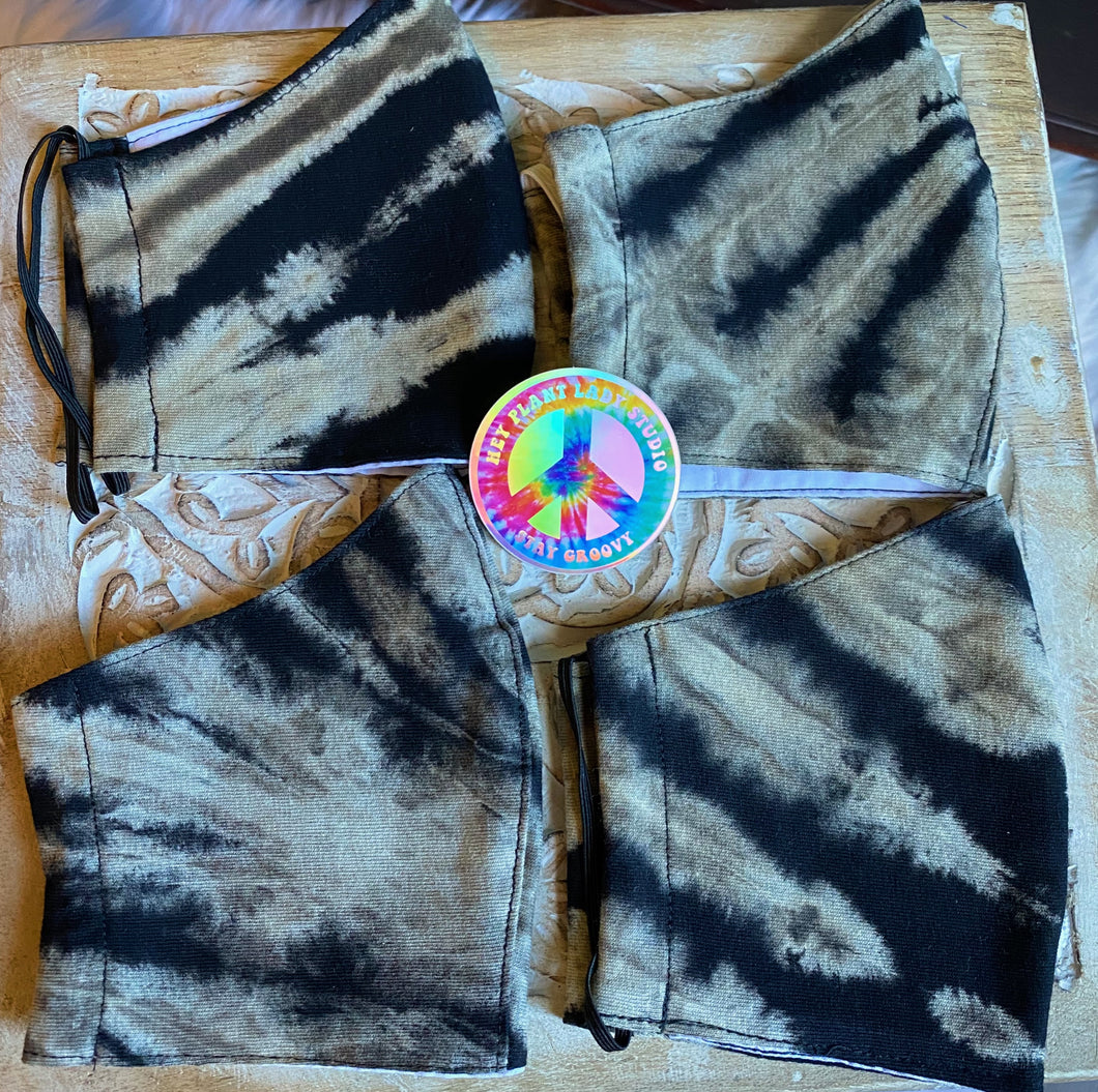 Reserved for Patty - THREE - Beach Bonfire - Tie Dye Mask