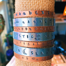 Load image into Gallery viewer, Hand Stamped Boho Cuff - You Choose