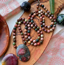 Load image into Gallery viewer, Nuture the Soul - 108 - Imperial Jasper, Ocean Jasper, Red Flower Picture Jasper, Bloodstone