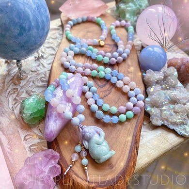 Reserved  - 108 Bead Mala Necklace + Bracelet with upgraded Shipping