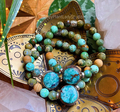 Awakening Mala Bracelet - Peruvian Turquoise, Australian Pilbara Jasper, Chrysocolla, Mars Jasper, Rainforest Jasper