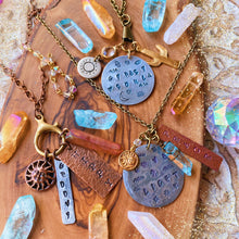 Load image into Gallery viewer, Boho Trinket Necklace - Hand Stamped - You choose