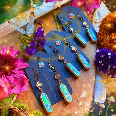 Fairy Wings - Swarovski + Opalescent Dangles