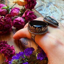 Load image into Gallery viewer, Black Onyx Ring - Adjustable