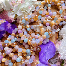 Load image into Gallery viewer, Comfort to my Soul - Mala Bracelet - 9mm Mother of Pearl + Rose Gold Starburst