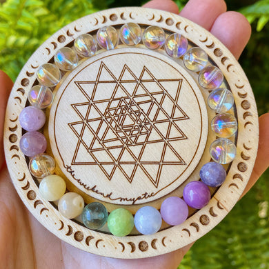 RESERVED - Aura Quartz + Pastel Gemstone Bracelet