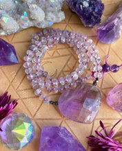Load image into Gallery viewer, #4 - Peaceful Positive Energy - Gem Amethyst Heart + 108 Black Hematite Phantom Quartz