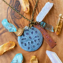 Load image into Gallery viewer, Boho Trinket Necklace - Hand Stamped - You choose