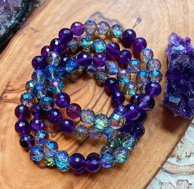 Stardust Bracelet - Amethyst + Mystic Quartz