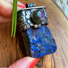 Load image into Gallery viewer, 60mm Purple Labradorite + Raw Labradorite Slab