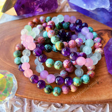 Load image into Gallery viewer, Carefree Bracelet - Amethyst + Rainbow Fluorite + Galaxy Jasper