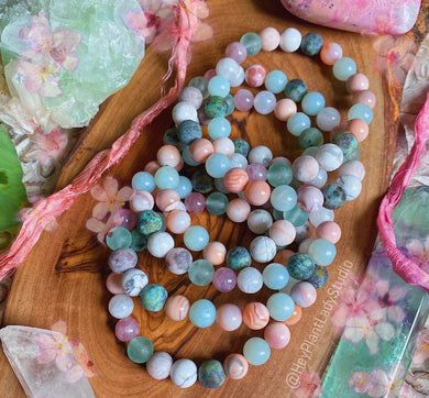 Restore Bracelet - Pink Botswana Agate + Amazonite + Howlite