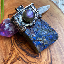 Load image into Gallery viewer, 60mm Purple Labradorite + Raw Labradorite Slab