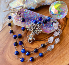Load image into Gallery viewer, Screaming Mandrake Necklace - Herkimer Diamond + Tigers Eye