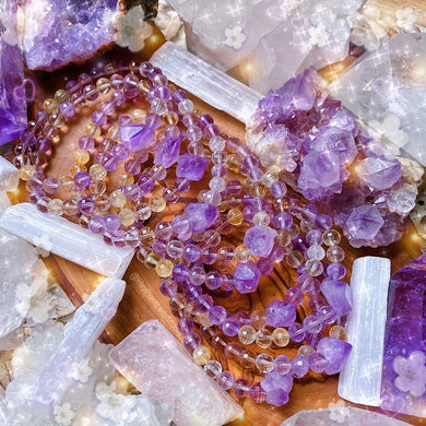 Balanced Spirit - Natural Ametrine + Raw Amethyst Bracelet