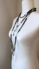 Load image into Gallery viewer, You Choose - Morning Dew or Forest Floor - 108 Bead Mala Necklaces Garden Quartz, Smoky Quartz, Phantom Quartz, Obsidian,