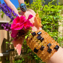 Load image into Gallery viewer, Solar Plexus - Sweet Honey Cognac Tourmaline + Superior Golden Citrine