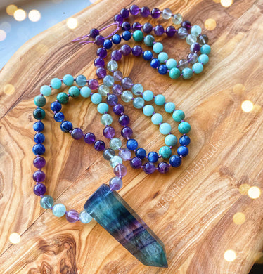 Transformative Energy - Rainbow Fluorite + Amazonite + Kyanite + Chrysocolla + Amethyst