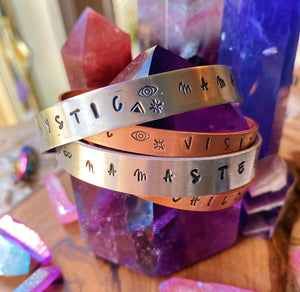 Hand Stamped Boho Cuff - You Choose