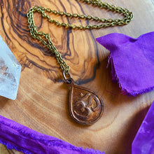 Load image into Gallery viewer, Om + Ganesha - 18&quot; Brass Chain Necklace