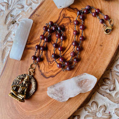 Shiva + Garnet Necklace