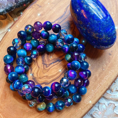 RESERVED PART 2 Set - Galaxy of Stars -  Galaxy Tigers Eye + Amethyst + Mystic Quartz
