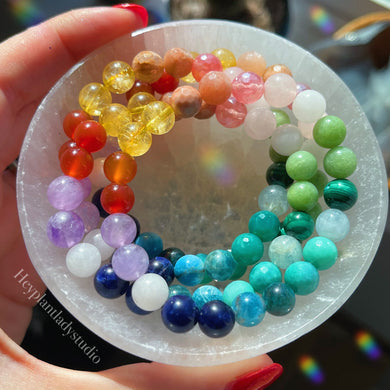 Happy Soul - Rainbow Gemstone Stretch Bracelet