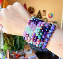Load image into Gallery viewer, Carefree Bracelet - Amethyst + Rainbow Fluorite + Galaxy Jasper