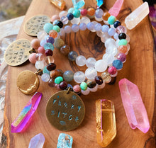 Load image into Gallery viewer, Funky Rainbow Gemstone Bracelet - one of a kind