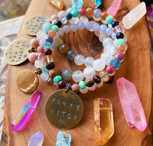 Funky Rainbow Gemstone Bracelet - one of a kind