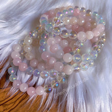 Load image into Gallery viewer, Fairy Dust Bracelet - Rose Quartz + Mystic Rose Quartz + Aura Quartz