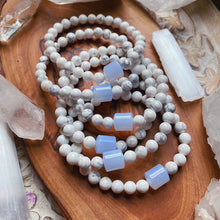 Load image into Gallery viewer, Cool and Calm Bracelet - AAA Natural Blue Chalcedony + Polished Howlite
