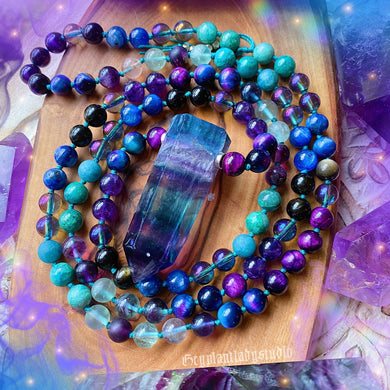 Trasformative Energy - Rainbow Fluorite + Kyanite + Chrysocolla + Amethyst