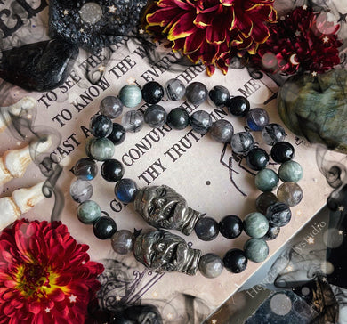Monster Brains - Stretch Gemstone Mala Bracelet