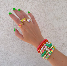 Load image into Gallery viewer, Word Bracelets - YOU CHOOSE -  Gold Plated Hematite - Stretch Bracelet