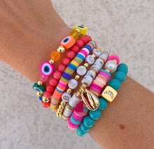 Load image into Gallery viewer, Word Bracelets - YOU CHOOSE -  Gold Plated Hematite - Stretch Bracelet