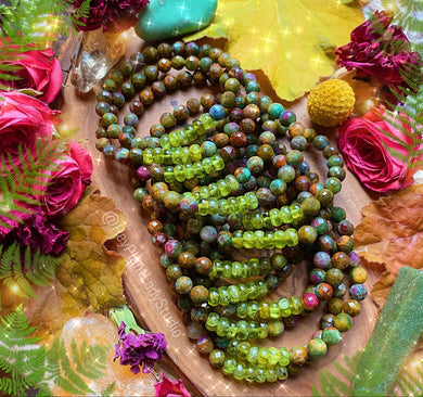 Lady Luck - Ruby Fuschite + Peridot Bracelet