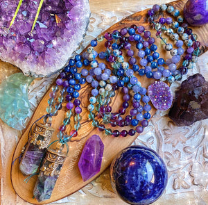 Higher Consciousness - Purple Tibetan Fluorite + AAA Iolite + AAA Fluorite + Kyanite + Chevron Amethyst