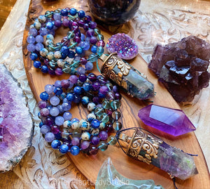 Higher Consciousness - Purple Tibetan Fluorite + AAA Iolite + AAA Fluorite + Kyanite + Chevron Amethyst