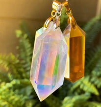 Load image into Gallery viewer, Reserved - Pre-Order - Silver Bail Aura Quartz - Enchanted Gardens - 108 Mala Necklace