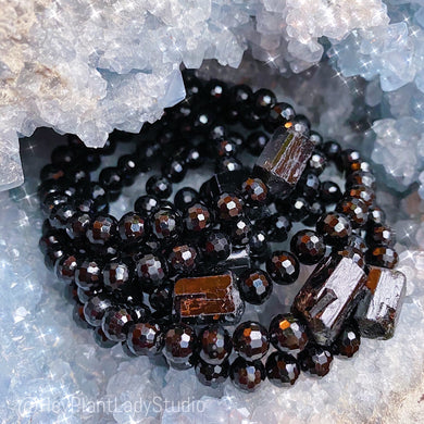 RESERVED- Root Chakra - Black Tourmaline + Raw Black Tourmaline Chunks