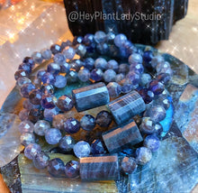 Load image into Gallery viewer, Third Eye Chakra - Iolite + Labradorite Cylinders