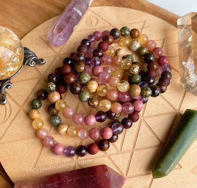 Aligned with Nature - Stretch Gemstone Mala Bracelet