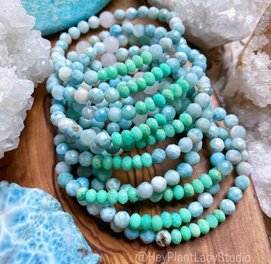 Relaxation - Natural AA Larimar + AAA Australian Chrysoprase